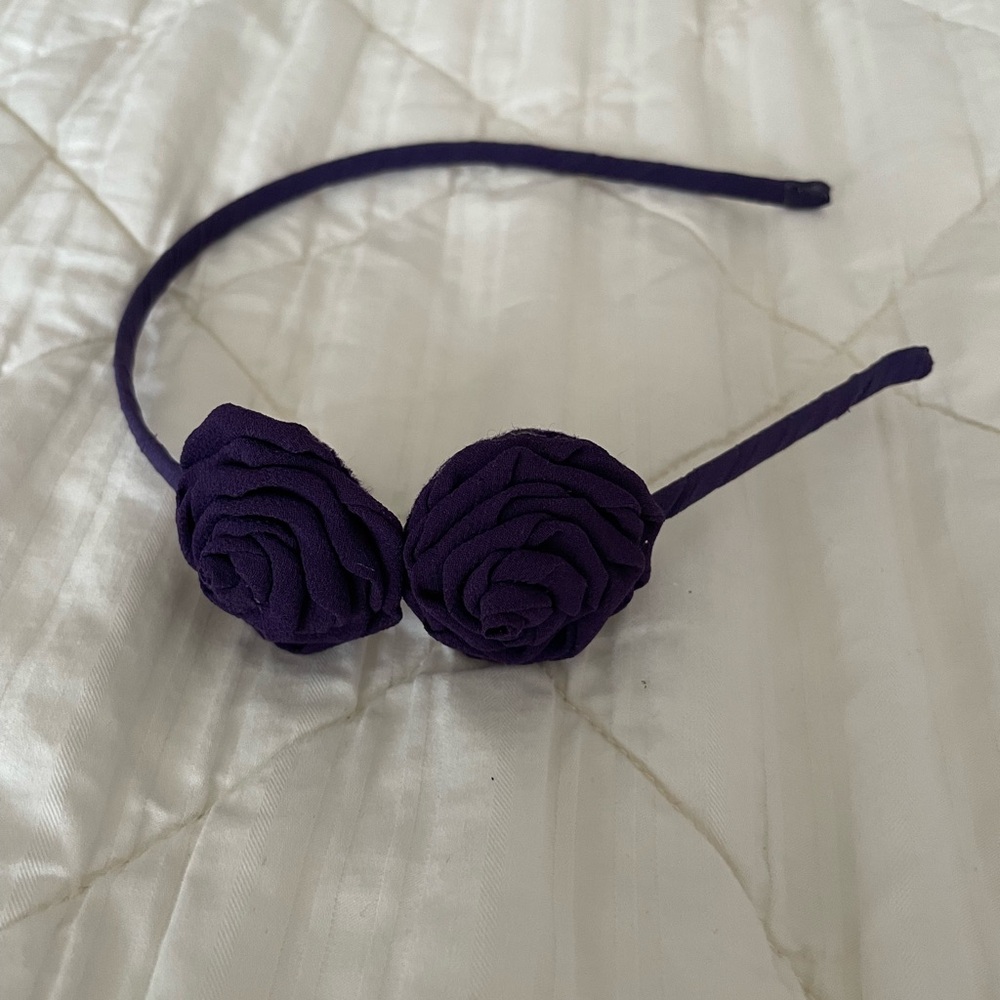 Elegant Purple Floral Headband